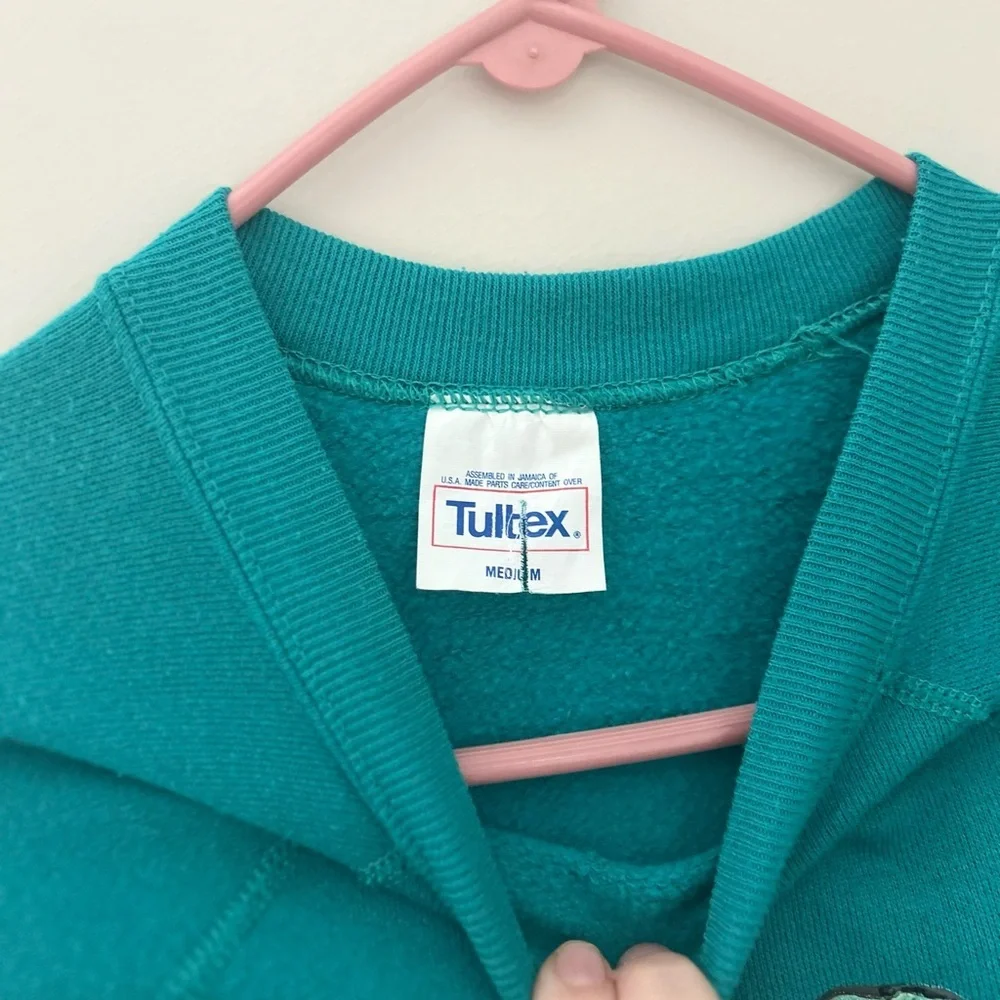 VTG Tultex hand painted hummingbird floral granny sweatshirt grandmacore M